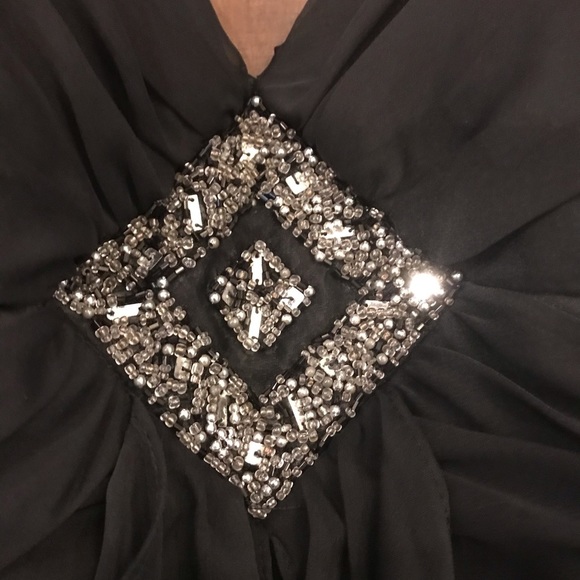 Masquerade Black Satin Gown - Picture 3 of 7